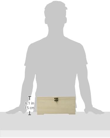 Rayher Wooden Casket with Inset, 2 Parts, 28x18x13,5cm, Multi-Colour, 2.85 x 1.89 x 1.37 cm