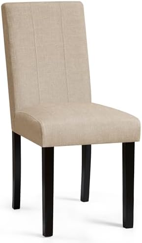 Wooden Dining Chairs Set of 4, Modern Farmhouse Upholstered Dining Room Chairs with Solid Wood Legs, Comfy Kitchen Chairs for Living Room/Restaurant, Oatmeal