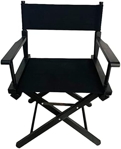 Upone 18''L X 15''W Director Chair Canvas Replacement Cover kit for 18'' Directors Chairs,Movie Chair, Replacement Canvas Seat and Back for Home Director Chair Medium Size(Black)