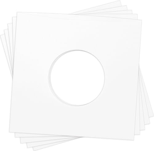 (100) Archival Quality Acid-Free Heavyweight Paper Inner Sleeves for 7" Vinyl Records #07IW