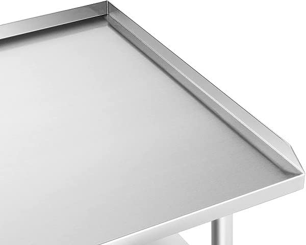AmGood Commercial Work Table with Backsplash and Sidesplashes | NSF (Stainless Steel Table with Sideguards, 36" Long x 30" Deep)