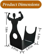 Handsome Men's Wine Bottle Holder, Single Bottle Tabletop Display Rack, Stylish Black Metal Wine Bottle Storage Rack, Suitable for Home Bars and Kitchens, and Also Makes a Great Gift.