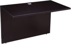 Boss Office Products Holland Executive U-Shape Desk with File Storage Pedestal and Hutch, 66", Mocha