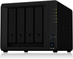 Synology Black DS420+ 4-Bay NAS Enclosure, 2-Core 2.0GHz, 2GB RAM, Metal, No HDD, Compatible with Desktop