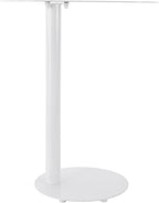 Modern C-Shaped Side Table, Metal End Table for Sofa Couch & Bed, 25in Tall Small Sofa Side Table for Living Room & Bedroom (White)