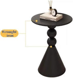Modern Simple Side Tables, Small Apartment Creative Coffee Table, Iron Design Round End Tables, Suitable for Balcony Living Room, Bedroom Night Stand
