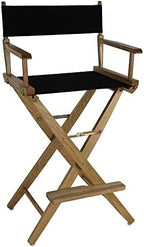 American Trails Extra-Wide Premium 30" Director's Chair Black Frame with Black Canvas, Bar Height