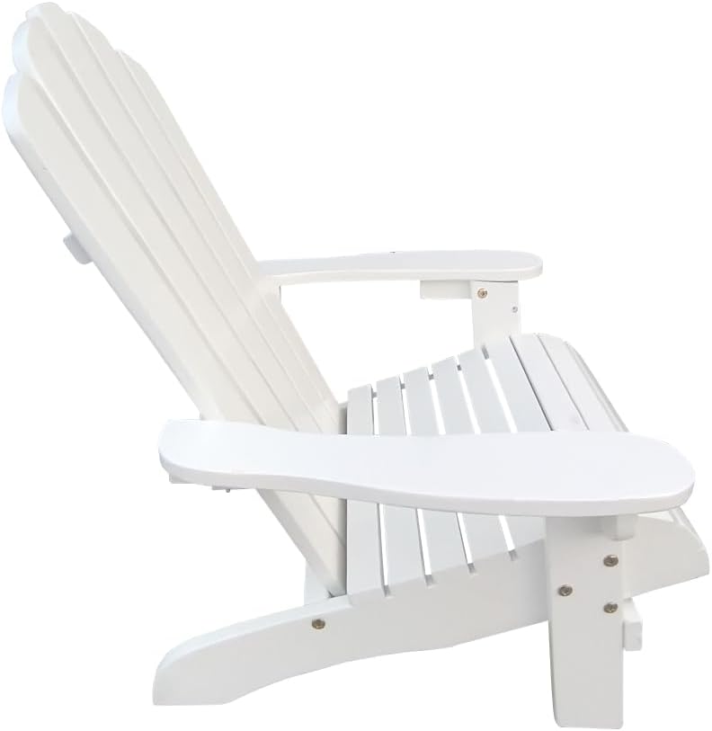 Kids Adirondack Chair, White Wood Children Outdoor Patio Chair and Child Garden Seat for Indoor Outdoor Porch Backyard Lawn Furniture