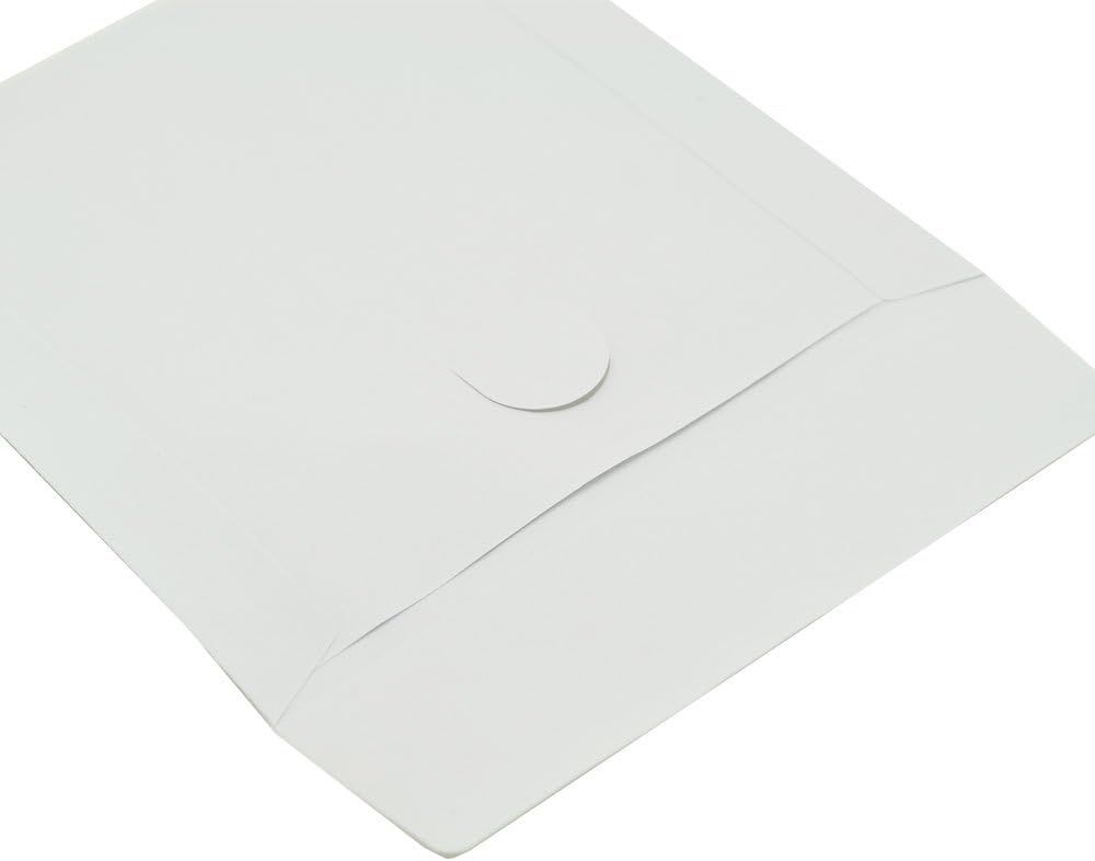 Maxtek 1,000 Pieces White Paper CD DVD Sleeves Envelope Holder with Clear Window and Flap, 80g Economy Weight.