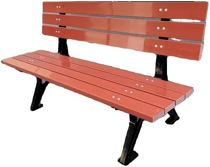 Patio Benches for Outdoors Plastic Wood Backrest Chair, Outdoor Seat, Community, Garden, Park Garden Benches for Outdoors