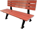 Patio Benches for Outdoors Plastic Wood Backrest Chair, Outdoor Seat, Community, Garden, Park Garden Benches for Outdoors