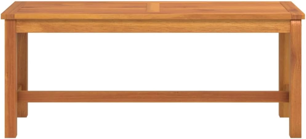 Garden Bench Natural Wood Solid Acacia Wood Medium Durable,Sturdy Solid Acacia Wood Garden Bench with Rustic Charm for Outdoor & Indoor Use Patio Furniture