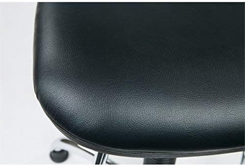 Office Star DC Series Pneumatic Drafting Chair with Vinyl Stool and Back, Heavy Duty Chrome Teardrop Footrest, Black