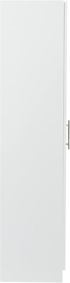 LUMISOL High Kitchen Pantry Cabinet with 2 Doors, Buffet Cupboards Sideboard with 3 Shelves, Kitchen Hutch for Living Room Dining Room, White