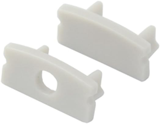 Hunhun 15-Pack End Caps and Mounting Clips for Hunhun U Shape LED Aluminum Channel System (U channel type)