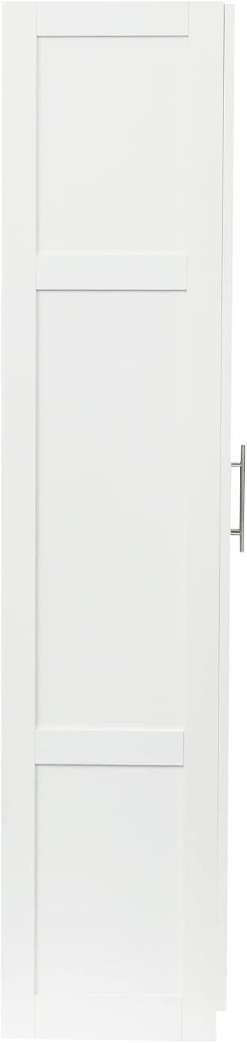 LUMISOL Modern Kitchen Pantry Cabinet with 2 Doors, Buffet Cupboards Sideboard with 4 Storage Spaces, Kitchen Hutch for Living Room Dining Room, White