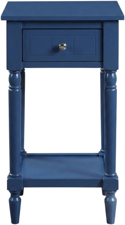 Furnifact 1 Drawer Accent Table with Shelf, Traditional Transitional Style, Versatile Home Side Table for Living Room or Bedroom, Durable Construction