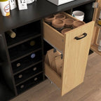 59in H Pantry Cabinet with Charging Station, Buffet Sideboard for Coffee Maker & Toaster, Large Cupboard for Snacks, Spices & Wine for Kitchen, Dining Room & Coffee Bar, White