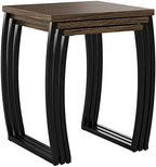 SRIWATANA Nesting Tables, Vintage Side End Tables Living Room, Coffee Snack Table Set of 3
