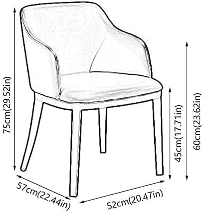 Modern Leather Dining Chairs Set of 2 for Kitchen Office and Home Use Stylish Backrest Armchair for Reception Negotiation and Meeting Rooms White Color