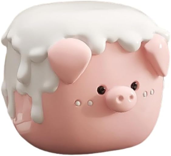 BORSHERNB A Creative Bear-Themed Floor Sculpture,A Functional Entryway Stool,A Whimsical Decorative Accent for Bedroom or Children‘s Room (Pink 42 * 44 * 35cm)