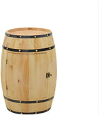 Wooden Whiskey Barrel Table, Wine Cabinet with Storage, Whiskey and Wine Barrel Side Table with Doors for Home, Wine Cellar, Bar(31.49 * 18.89in)