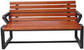 Outdoor Bench, Stainless Steel Outdoor Bench Park Square Pine Row Chair Landscape Garden Bench