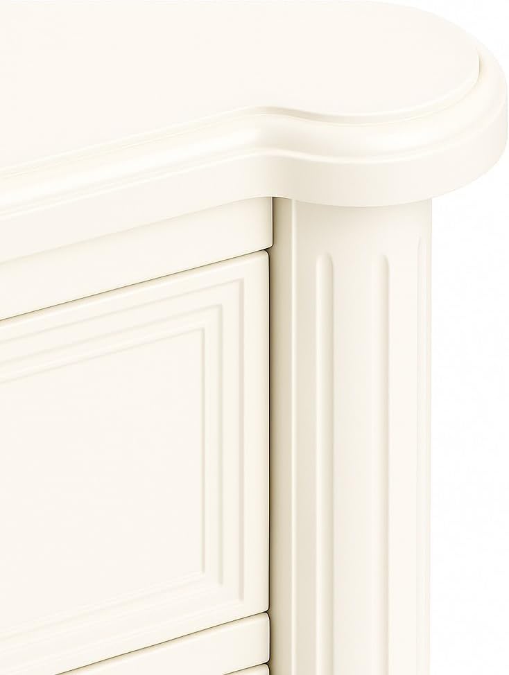 Design House Oxford Chest with Drawers, Antique White, 31.5 in H x 35.4 in W x 19.7 in D, 228353-AWT