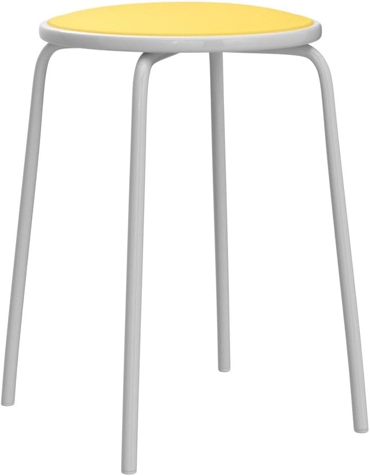 Yaheetech 5PCS Metal Stack Nesting Stools with Padded Seats Backless Stool for Home Kitchen 17.7in Height