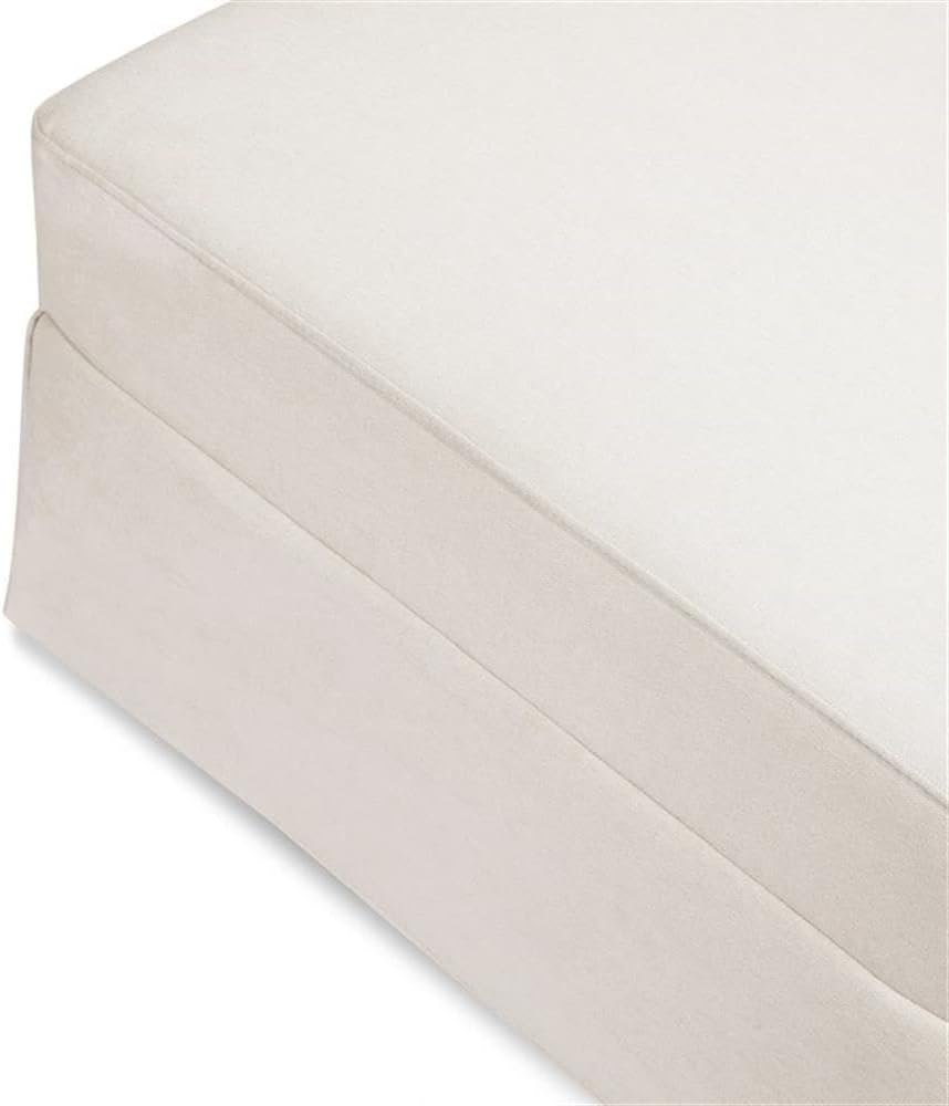 Namesake Gliding Ottoman in Performance Cream Eco-Weave, Water Repellent & Stain Resistant, Greenguard Gold & CertiPUR-US Certified