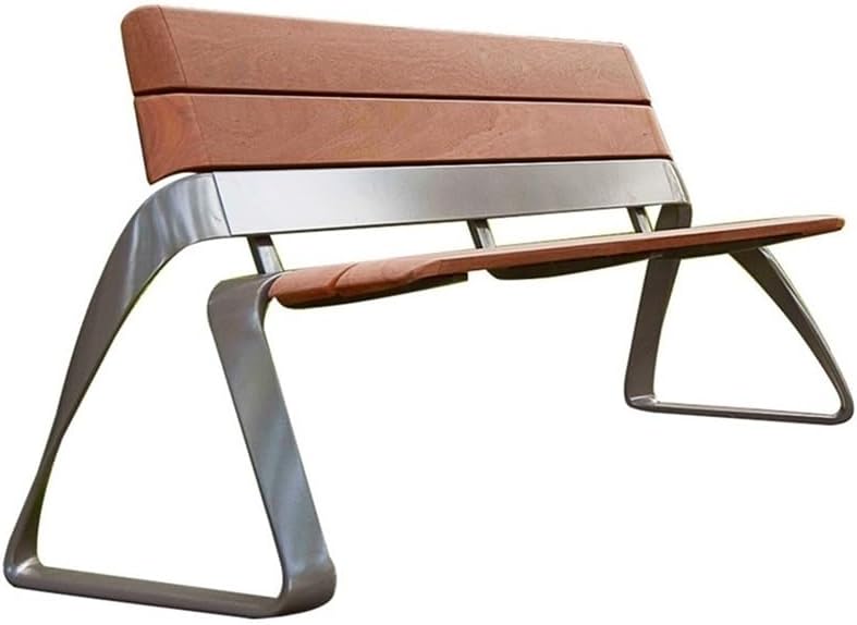 Benches, Modern Outdoor Benches, Patio Park with Backrests, Sturdy Stainless Steel, Leisure Chairs for Porch Garden Poolside Lawn(120 * 60 * 78)