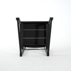 Black HDPE Outdoor gArmchairs with backres Modernist Designt Chairs