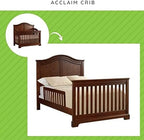 Full-Size Conversion Kit Bed Rails for Young America Convertible Cribs - Solid Wood Rail - Toddler and Adult Bed Rail for Full-Size Beds - Essential Nursery & Baby Furniture (Walnut)