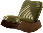 Green Rocking Chair for Nursery Living Room, Upholstered Glider with High Back and Padded Cushion, Comfy Accent Armchair with Solid Wood Frame for Bedroom Reading