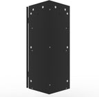 eclife 24" Bathroom Corner Medicine Cabinet W/Mirror, Single Door Bathroom Black Wall Mount Mirror Cabinet, Hanging Triple Shelf Storage Cabinet Opens Left to Right