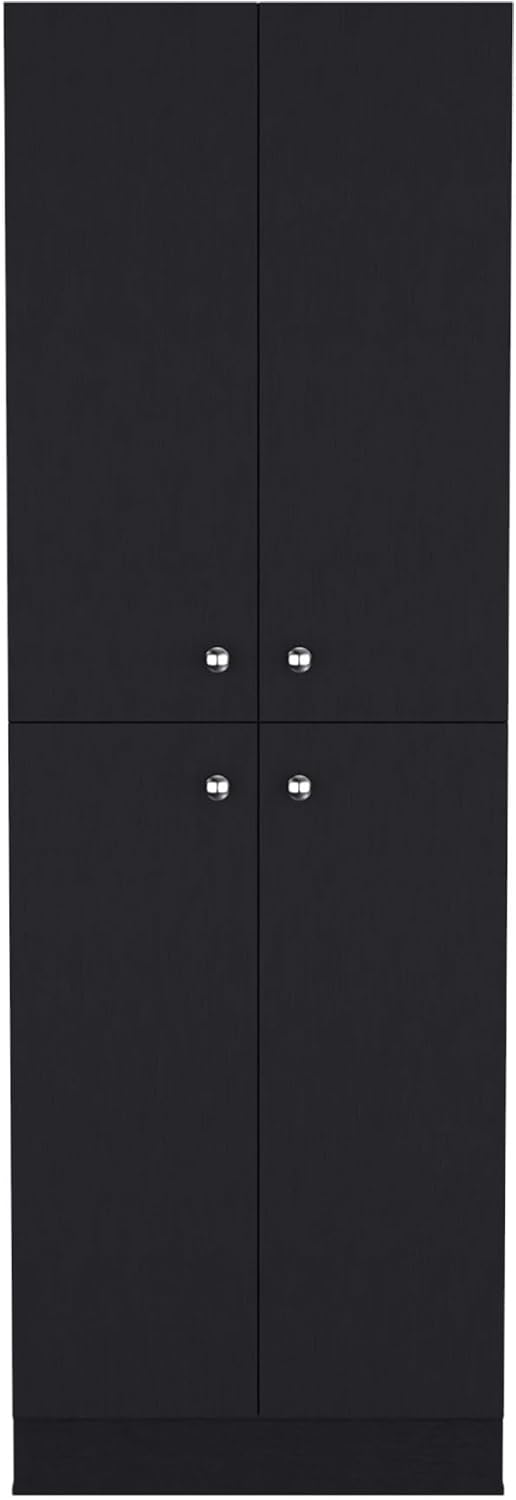 Mid-Century Pantry Storage Cabinet, Rustic Freestanding Cupboard with 5 Adjustable Shelves,for Kitchen Home