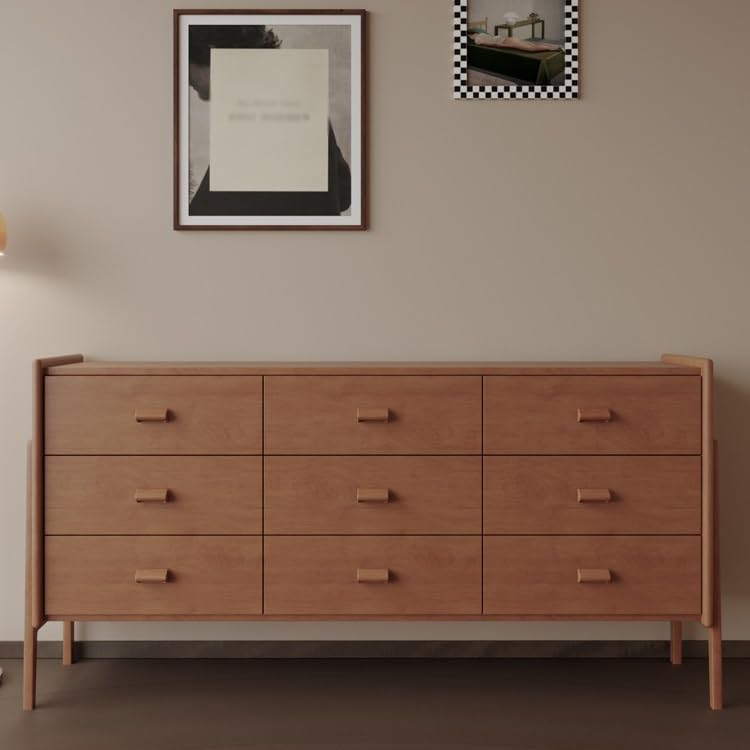 Entryway Cabinet Drawer Storage Cabinet Living Room Home Side Cabinet Retro Drawer Entrance Cabinet Sideboard Storage Cabinet(140cm)
