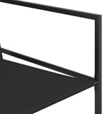 Patio Chairs 4 Pack Black Steel Textilene Sling Chairs with Foldable Backrest for Compact Storage