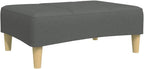 Footstool Dark Gray 30.3x21.7x12.2 Inches Fabric, Sturdy Plywood Frame Footrest for Sofa or Recliner, Cozy and Stable Stool for Living Room