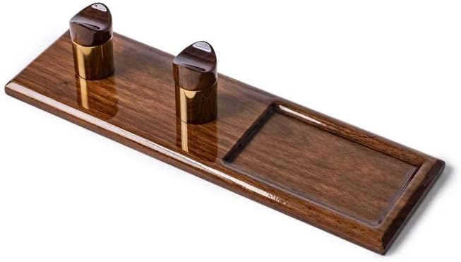 Wood Fountain Pen Rest with Ink Division: Desk Organizer