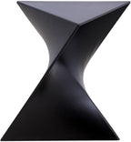 BOWERY HILL Contemporary Plastic Triangle End Table, Black Finish, 17 in H x 15.75 in W x 15.5 in D, Stackable Lightweight Design, Durable Versatile Stool or Side Table for Living Room or Bedroom