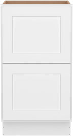 Furinno Shaker Drawer Base Kitchen Cabinet with 2-Drawers, Ready to Assemble, 24 D x 18 W x 34.5 H, White