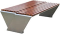 Outdoor Bench, Stainless Steel Park Chair Plastic Wood Leisure Backrest Seat Sun Protection Long Garden Benches for Outdoors