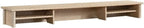 Pemberly Row Engineered Wood Organizer Hutch, 59 in Wide, Natural Maple Finish, Adjustable Shelves with Cubby Storage, Desktop Office Shelf for Home Office or Study Room