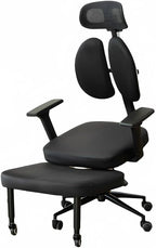 Kneeling Chair with Backrest,Ergonomic Posture Chair with Armrests,Rolling Cross-Leg,Multiple Adjustable Positions,for Office Home