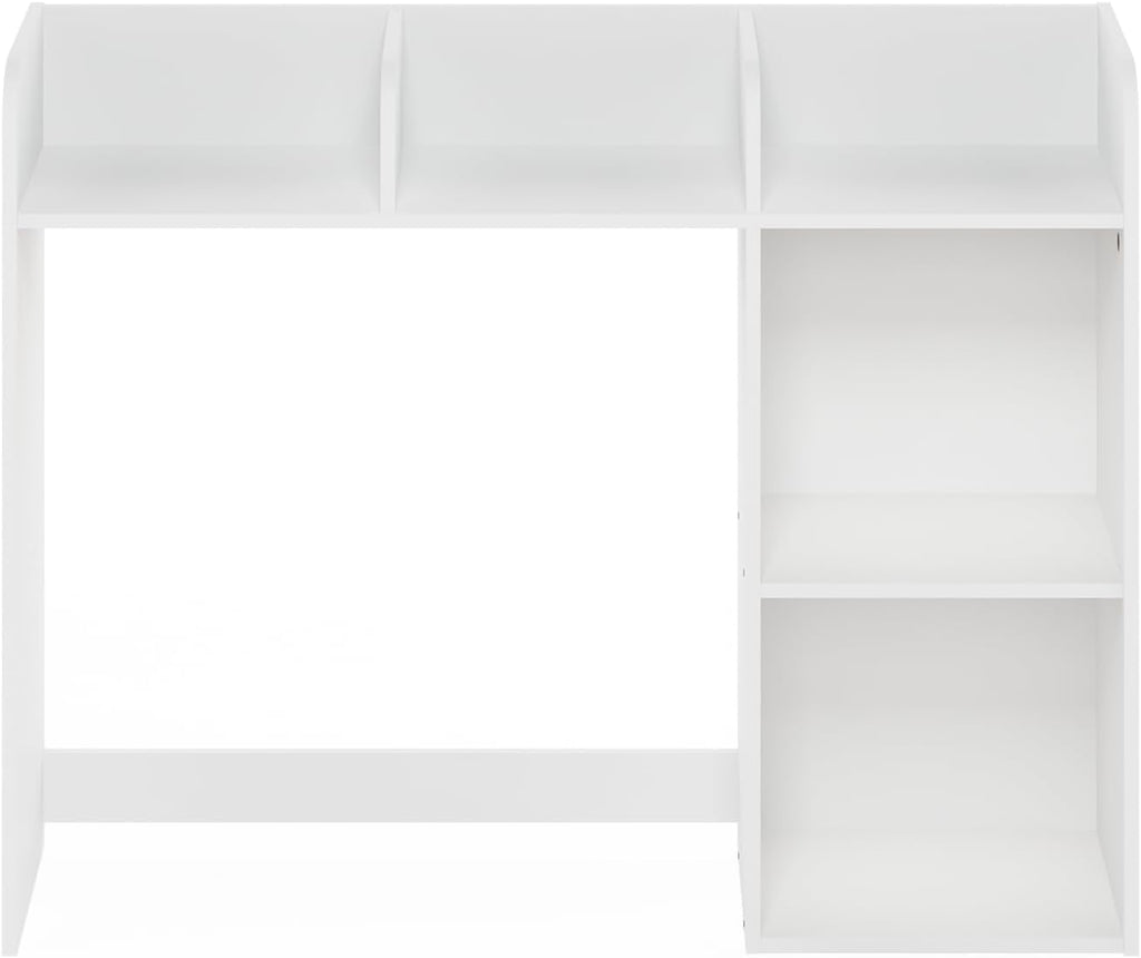 Furinno Classic Desk Shelf, 5-Shelf Desktop Hutch, Book Shelf, 3-Tier Desk Organzier, for Office Supplies, Office Desk Accessories, for Home Office, College, Dorm, White