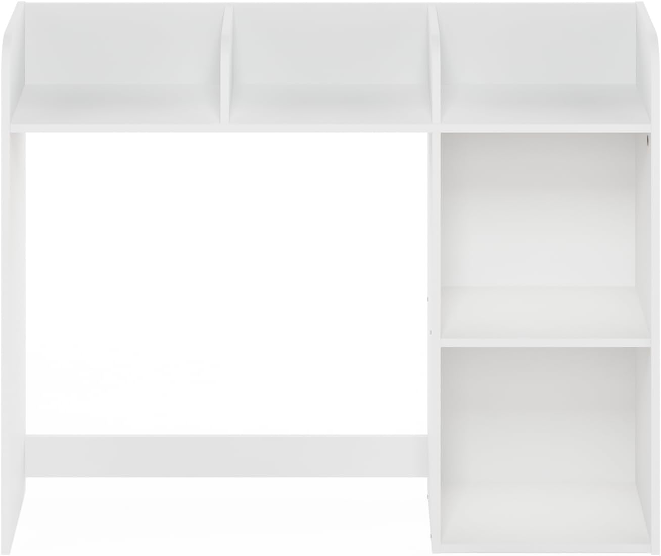 Furinno Classic Desk Shelf, 5-Shelf Desktop Hutch, Book Shelf, 3-Tier Desk Organzier, for Office Supplies, Office Desk Accessories, for Home Office, College, Dorm, White