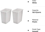 Rubbermaid 2806TP-WHT 36QT Open Wastebasket, White (Pack of 2)