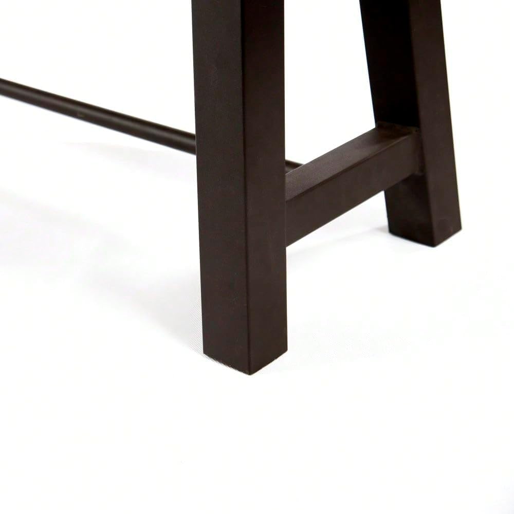 Acacia Wood Outdoor Dining Bench, Backless Patio Bench for Garden and Poolside