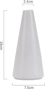 2-Piece White Matte Ceramic vase Set, Farmhouse Decoration, Decorative vase, Suitable for Kitchen, Bedroom, Office, Living Room, Bathroom, and Shelf Center Dining Table Decoration